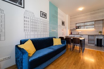 EA ApartHotel Melantrich - Apartment für 6 Personenen mit Balkon