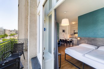 EA ApartHotel Melantrich - Apartment für 6 Personenen mit Balkon